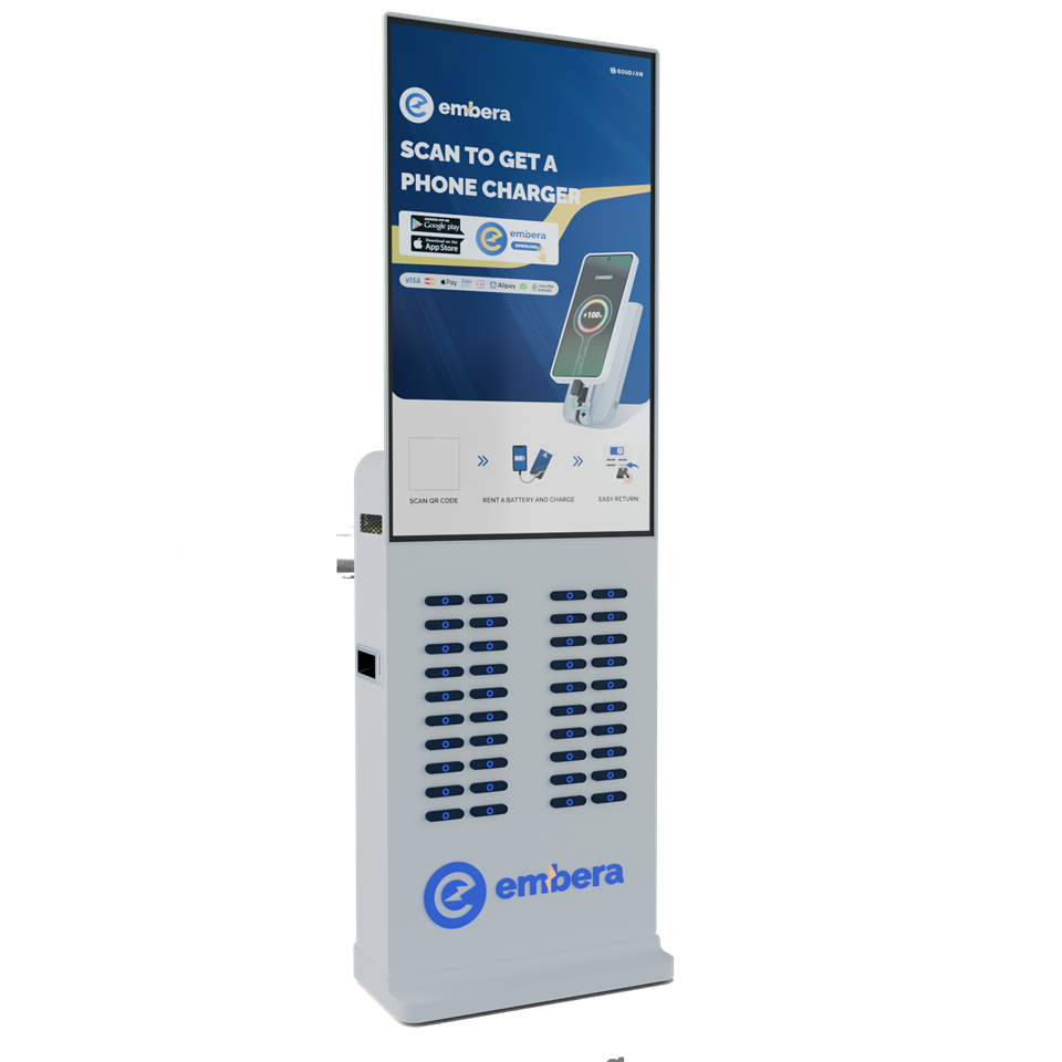 Trạm quảng cáo dạng đứng (32 cổng sạc)